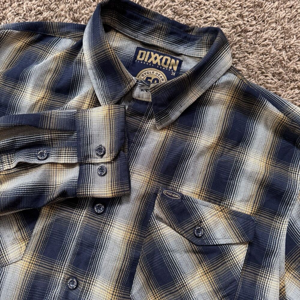 Dixxon Flannel Company Cycle Gear 50yr Anniversary (2024) 2XL Biker Blue/Gold
